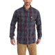 Carhartt Fort Plaid Long Sleeve Shirt for Mens, Navy, Extra Large/Tall 102816-412-TLL-XL