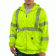 Carhartt High-Visibilty Zip-Front Class 3 Sweatshirt, Brite Lime, Large/Regular 100503-323-REG-L