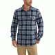 Carhartt Hubbard Plaid Shirt for Mens, Steel Blue, Extra Large/Regular 102815-437-REG-XL