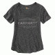 Carhartt Lockhart Graphic Blt by Hnd Short Sleeve Scp T - Womens, Carbon Heather, M-REG 103077-026-REG-M