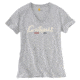 Carhartt Lockhart Graphic Scrpt Logo Short Sleeve V-neck T-shirt - Womens, Heather Gray, REG-L 103079-034-REG-L