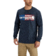 Carhartt Lubbock Graphic Distressed Flag Long Sleeve T-Shirt, Navy, Medium/Regular 102913-412-REG-M