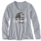 Carhartt Lubbock Grphc Fld Flag Long Sleeve V T-Shirt for Womens, Heather Gray, Small/Regular 102768-034-REG-S