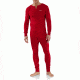 Carhartt Midweight Cotton Union Suit for Mens, Red, Small/Regular K226-RED-REG-SML