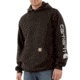 Carhartt Midweight Signature Sleeve Logo Swtsh Hdd-Mens, Dark Brown, 4XLarge, Tall, K288-DKB-TLL-4XL