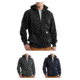 Carhartt Rain Defender Paxton Heavyweight Hooded Zip-Front Sweatshirt for Mens, Black, Carbon Heather, New Navy