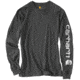 Carhartt Signature Logo Long Sleeve T-Shirt - Men's -Charcoal-Large
