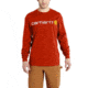 Carhartt Signature Logo MW Jersey LS T-shirt Gphc - Mens, Rustic Orange Heather, XXL-REG, K298-807-REG-XXL