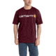 Carhartt Signature Logo Short Sleeve T-Shirt for Mens, Port, 3XL/Regular K195-PRT-REG-3XL