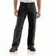 Carhartt Washed Duck Work Dungaree Flannel Lined for Mens, Black, 40/32 B111-BLK-32-40