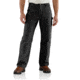 Carhartt Washed Duck Work Dungaree Flannel Lined-Mens, Black, 28-32, B111-BLK-32-28