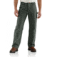 Carhartt Washed Duck Work Dungaree Flannel Lined-Mens, Moss, 28-32, B111-MOS-32-28