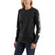Carhartt WK231 Workwear Slv Logo Long Sleeve TShirt-Womens, Black, Medium, Regular, 103401-001-REG-M