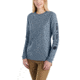 Carhartt WK231 Workwear Slv Logo Long Sleeve TShirt-Womens, Steel Blue Heather, Medium, Regular, 103401-458-REG-M