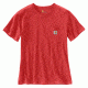 Carhartt WK87 Workwear Pocket Short Sleeve T-shirt - Womens, Cranberry, XL-REG 103067-622-REG-XL