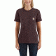 Carhartt WK87 Workwear Pocket Short Sleeve T-shirt - Womens, Deep Wine, L-REG 103067-643-REG-L