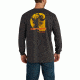 Carhartt Workwear Graphic Time To Earn That Buck Long-Sleeve T-Shirt for Mens, Carbon Heather, 2XL/Regular 102860-026-REG-2XL