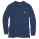 Carhartt Workwear Pkt Long Sleeve Henley MW Jersey Org Fit - Mens, Dark Cobalt Blue Heather, XXL-REG K128-413-REG-XXL