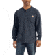 Carhartt Workwear Pocket Long Sleeve Henley for Mens, Bluestone, Small/Regular K128-BLS-REG-SML