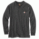 Carhartt Workwear Pocket Long Sleeve Henley for Mens, Carbon Heather, Small/Regular K128-CRH-REG-SML