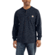 Carhartt Workwear Pocket Long Sleeve Henley for Mens, Navy, Extra Large/Regular K128-NVY-REG-XLG