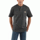Carhartt Workwear Pocket Short Sleeve Henley for Mens, Carbon Heather, Small/Regular K84-026-REG-SML