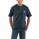 Carhartt Workwear Pocket Short Sleeve Henley for Mens, Dark Cobalt Blue Heather, Small/Regular K84-413-REG-SML