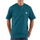 Carhartt Workwear Pocket Short Sleeve Henley for Mens, Stream Blue, Small/Regular K84-984-REG-SML