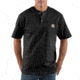 Carhartt Workwear Pocket Short Sleeve Henley for Mens, Black, Small/Regular K84-BLK-REG-SML