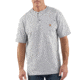 Carhartt Workwear Pocket Short Sleeve Henley for Mens, Heather Gray, Small/Regular K84-HGY-REG-SML