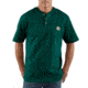 Carhartt Workwear Pocket Short Sleeve Henley for Mens, Hunter Green, Extra Large/Regular K84-HTG-REG-XLG