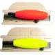 Carolina Balsa Foam Peg Float Furnished Line Number 4 Gold Hook Red/Yellow 2-1/2, 28