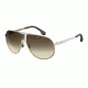 Carrera 1005/S Progressive Prescription Sunglasses CA1005S-0B4E-HA-6609 - Lens Diameter 66 mm, Frame Color White Gold