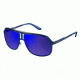Carrera 101/S Single Vision Prescription Sunglasses CA101S-0KLV-XT-5914 - Lens Diameter 59 mm, Frame Color Blue Ruthenium