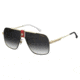 Carrera 1018/S Sunglasses CA1018S-0Y11-9O-6311 - Gold/Red Frame, Dark Gray Gradient Lenses, Lens Diameter 63mm, Distance Between Lenses 11mm