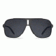 Carrera 122/S Sunglasses CA122S-0GUY-IR-6111 - Black Shiny Matte Frame, Gray Blue Lenses, Lens Diameter 61mm, Distance Between Lenses 11mm