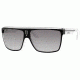 Carrera 22/S Sunglasses CA22S-0XAM-IC-6312 - Shiny Black / White Frame, Gray Mirror Gradient Silver Lenses, Lens Diameter 63mm, Distance Between Lenses 12mm