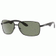 Carrera 6005/S Sunglasses CA6005S-0MPZ-RC-6314 - Matte Black Frame, Green Polarized Lenses, Lens Diameter 63mm, Distance Between Lenses 14mm