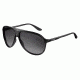 Carrera 6015/S Sunglasses CA6015S-0D28-IC-6112 - Shiny Black Frame, Gray Mirror Shaded Silver Lenses, Lens Diameter 61mm, Distance Between Lenses 12mm