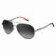 Carrera 8010/S Single Vision Prescription Sunglasses CA8010S-0R80-WJ-5912 - Frame Color Semi Matte Dark Ruthenium, Lens Diameter 59 mm