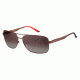 Carrera 8014/S Single Vision Prescription Sunglasses CA8014S-0NLX-LA-6114 - Frame Color Semi Matte Brown, Lens Diameter 61 mm