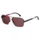 Carrera 8028/S Sunglasses CA8028S-0003-W6-5917 - Matte Black Frame, Burgundy Polarized Lenses, Lens Diameter 59mm, Distance Between Lenses 17mm
