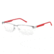 Carrera 8817 Progressive Prescription Eyeglasses CA8817-0PMZ-5617 - Matte Rut Red Frame, Lens Diameter 56mm, Distance Between Lenses 17mm
