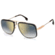 Carrera CA Glory II Sunglasses, Gold Copper Frame, Blue Shaded Lens with gold-tone mirrored coating, 716736299198