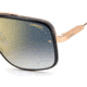 Carrera CA Glory II Sunglasses, Gold Copper Frame, Blue Shaded Lens with gold-tone mirrored coating, 716736299198