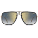 Carrera CA Glory II Sunglasses, Gold Copper Frame, Blue Shaded Lens with gold-tone mirrored coating, 716736299198