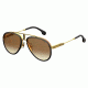 Carrera Glory Sunglasses GLORYS-02M2-86-5817 - Black/Gold Frame, Blackbrowngreen Lenses, Lens Diameter 58mm, Distance Between Lenses 17mm