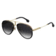 Carrera Glory Sunglasses GLORYS-0RHL-9O-5817 - Gold / Black Frame, Dark Gray Gradient Lenses, Lens Diameter 58mm, Distance Between Lenses 17mm