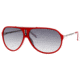 Carrera Hot/S Single Vision Prescription Sunglasses HOTS-06DC-7V-6411 - Lens Diameter 64 mm, Frame Color Red White / Palladium