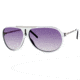 Carrera Hot/S Single Vision Prescription Sunglasses HOTS-0YCF-LF-6411 - Frame Color White Black / Palladium, Lens Diameter 64 mm